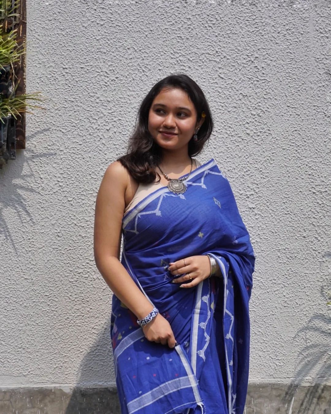 SAYANTIKA- Handwoven Cotton Jamdani Saree - Image 5