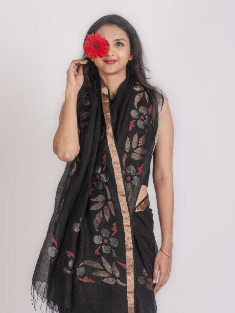 KALPITA - LInen jamdani saree