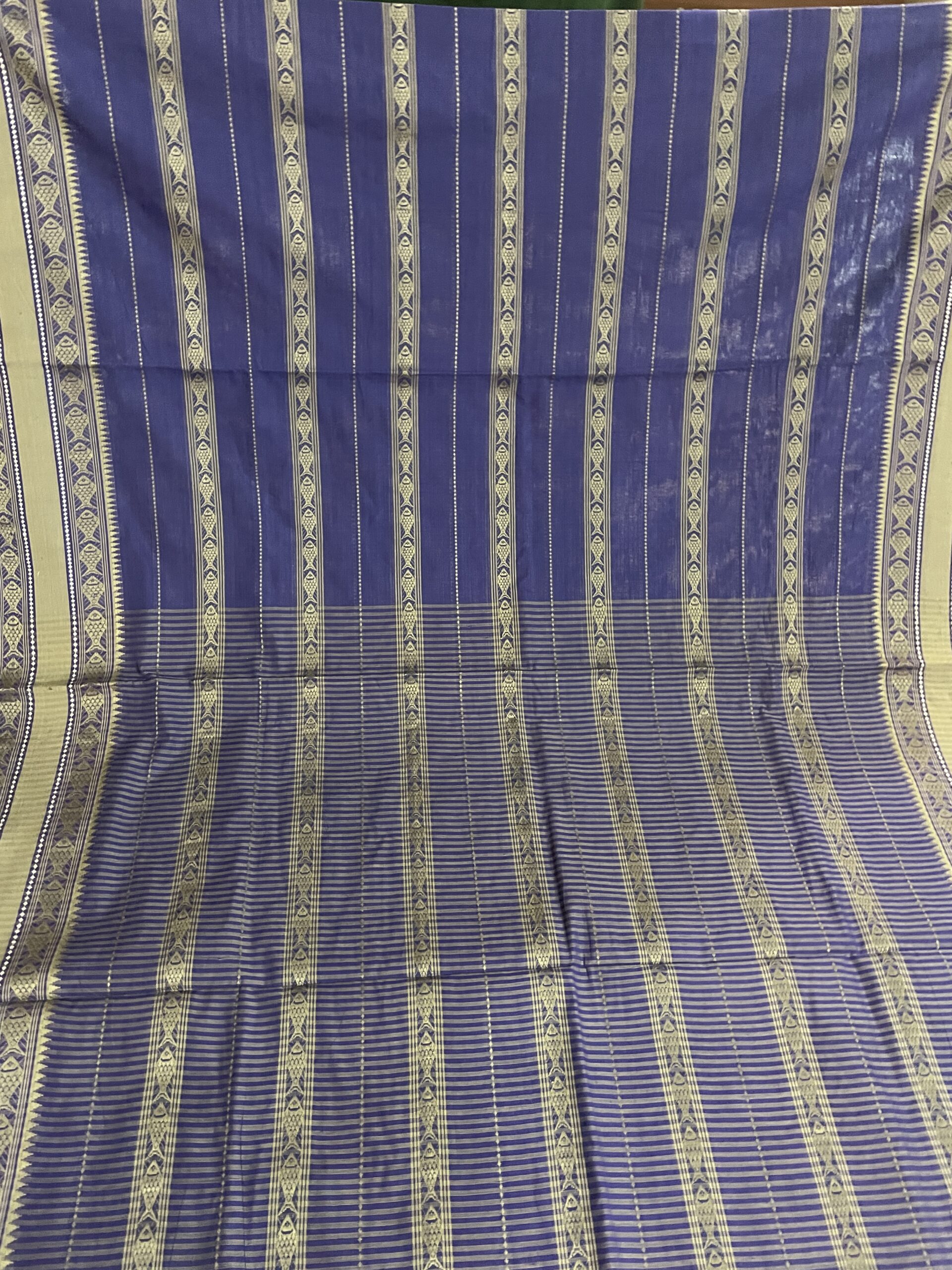 MEGHNA - Begumpuri cotton saree with fish motifs - Image 3