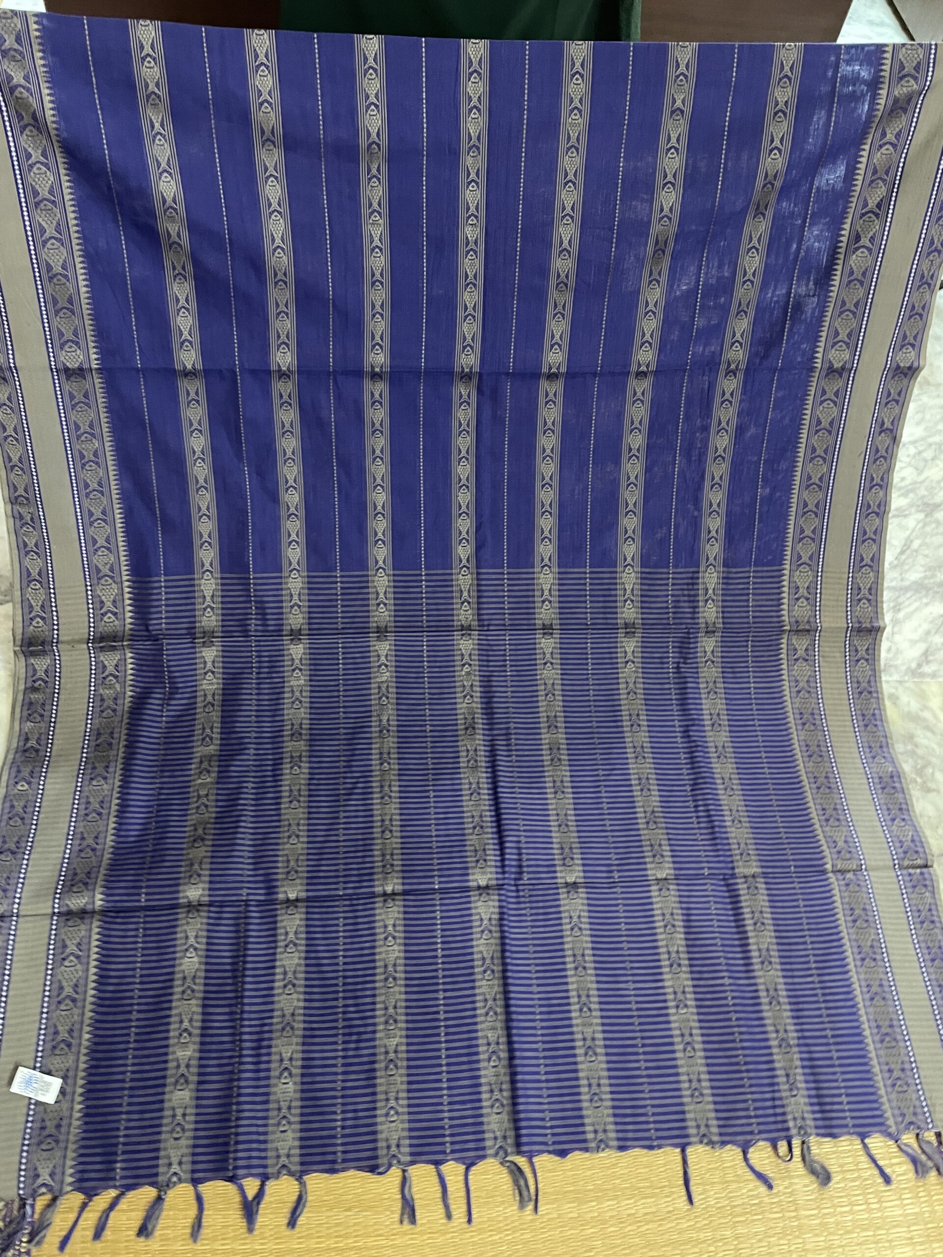 MEGHNA - Begumpuri cotton saree with fish motifs - Image 4